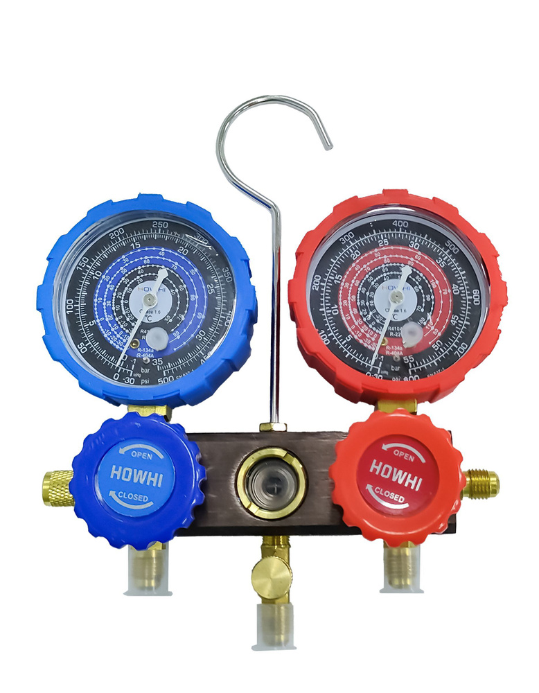 Коллектор манометрический двухвентильный с переходниками в кейсе + 3 ...