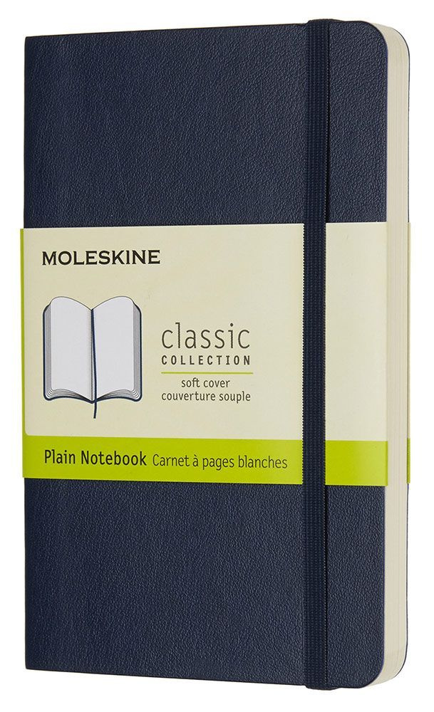 Блокнот Moleskine CLASSIC SOFT Pocket 90x140мм 192стр. нелинованный мягкая обложка синий сапфир  #1