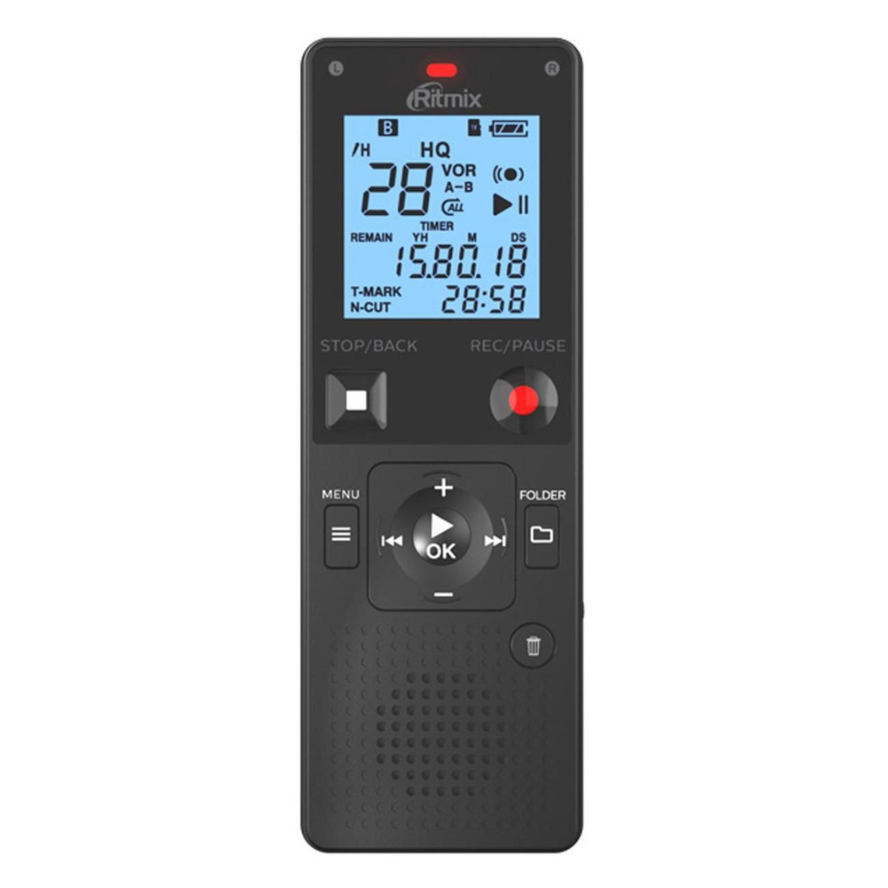 Диктофон Ritmix RR-820 8Gb Black, WAV, MP3, 8 ГБ купить по выгодной ...