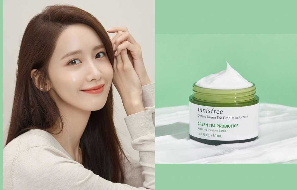 INNISFREE Увлажняющий крем с пробиотиками и зеленым чаем DERMA GREEN ...