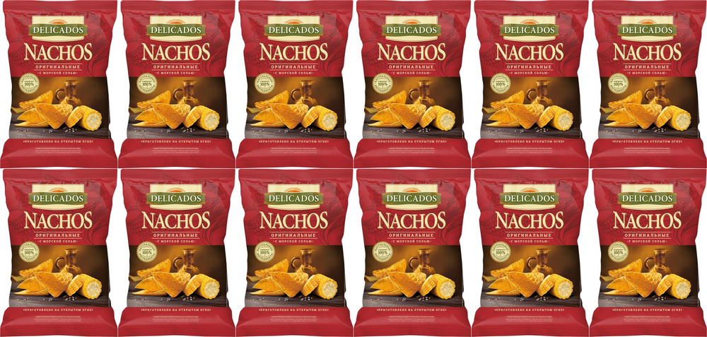 Начос кукурузные Delicados Nachos, комплект: 12 упаковок по 150 г #1
