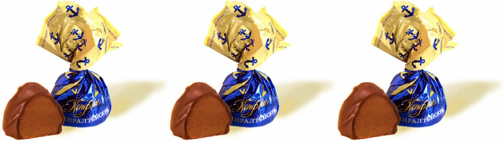Конфеты шоколадные Фабрика имени Крупской Адмиралтейские, комплект: 3 упаковки по 200 г  #1
