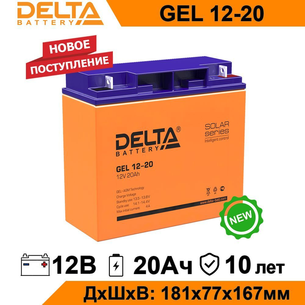 Батарея для ИБП Delta Battery GEL 12-20 купить по выгодной цене в ...
