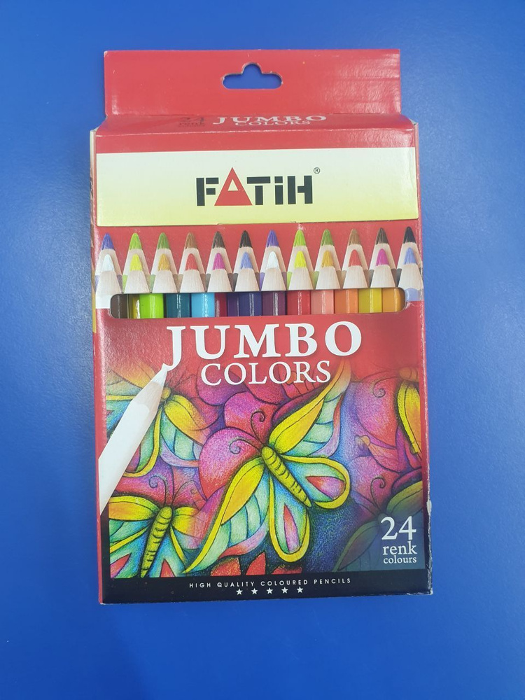 Набор цветных карандашей JUMBO COLORS 24 цвета #1