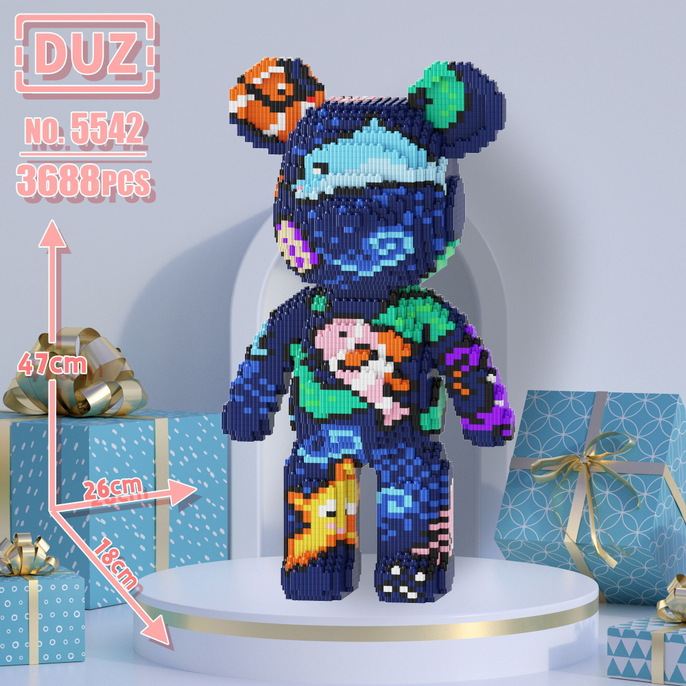 DUZ конструктор /3D KAWS игрушка-медведь, лего совместимый - купить с ...