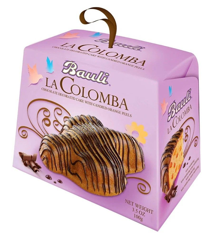 Пасхальный Кулич Bauli La Colomba Chocolate Коломба с цукатами в шоколадной глазури, в форме голубя, #1