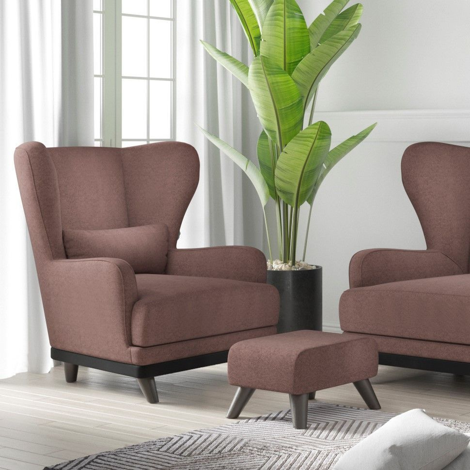 Комплект мягкой мебели ОБСТАНОВКА.РУ, обивка Велюр искусственный, Пуф ...