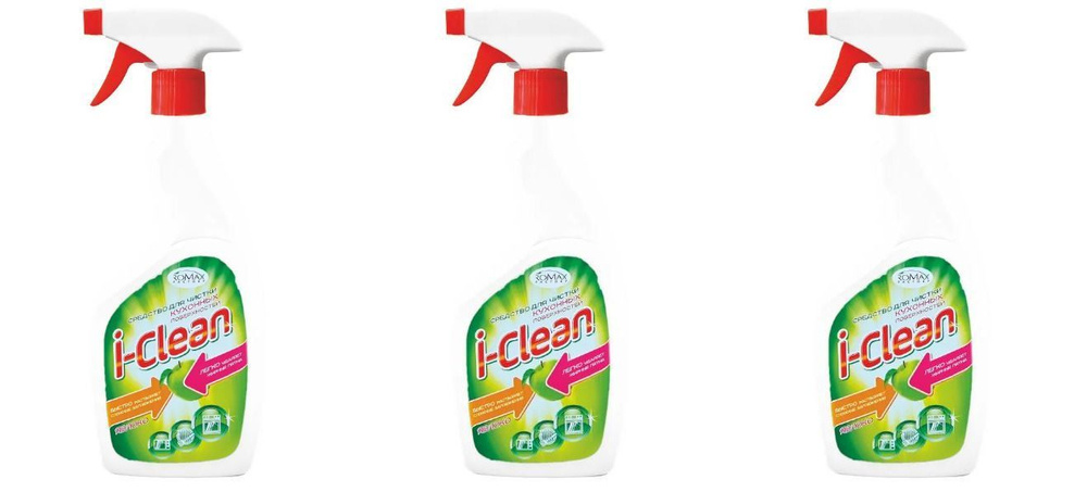 ROMAX Средство для чистки кухонных поверхностей, I-Clean, яблоко, 500 мл - 3 шт  #1