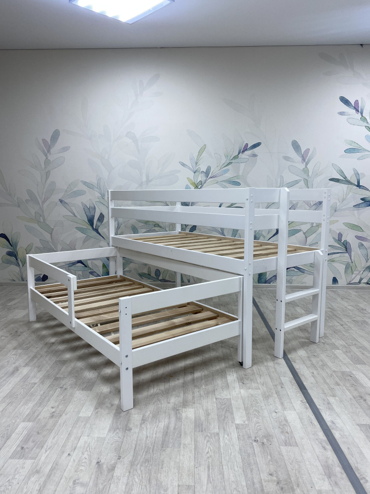 Двухъярусная кровать Lalbero kids С ящиками_двухъярусная выдвижная_Без ...