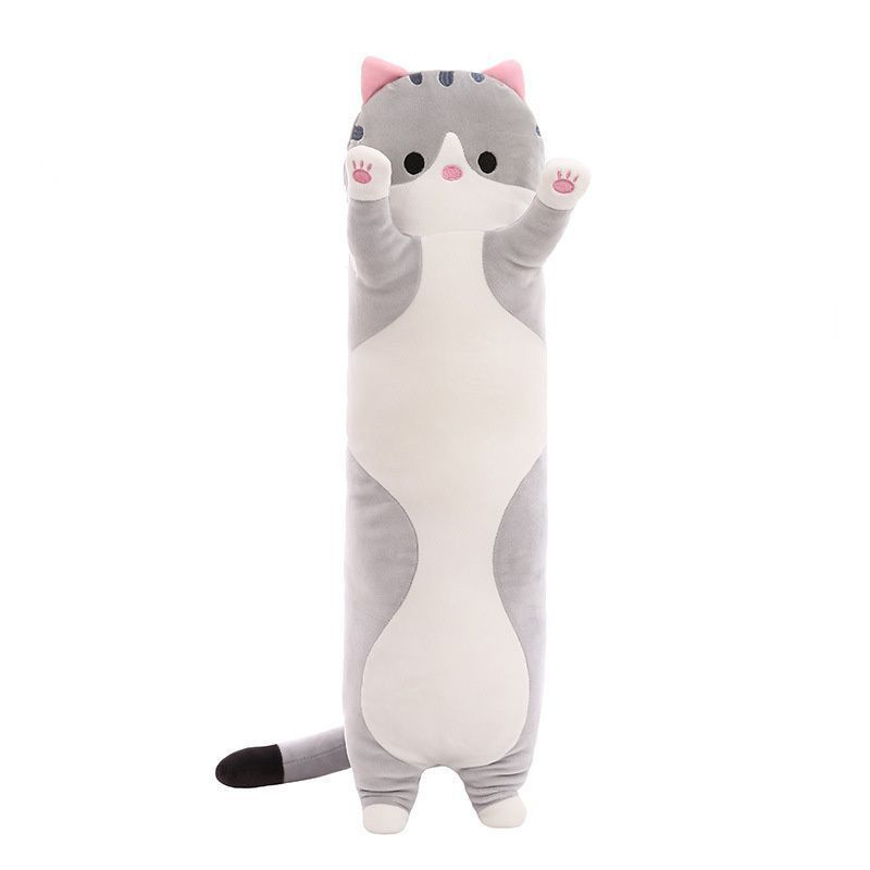 Длинная серая Long Cat 70 см, мягкая игрушка кошка-подушка / Кот-батон  длинный - купить с доставкой по выгодным ценам в интернет-магазине OZON  (1127261036)