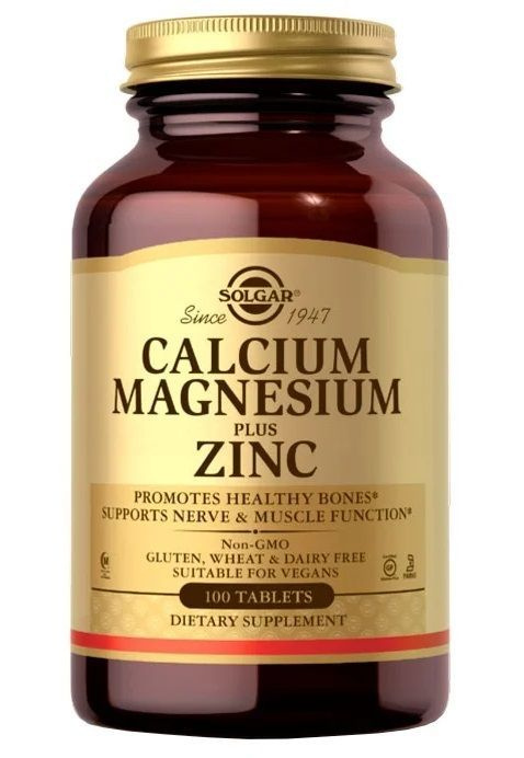 Solgar Calcium Magnesium Plus Zinc (Солгар Кальций-Магний-Цинк) БАД для ...