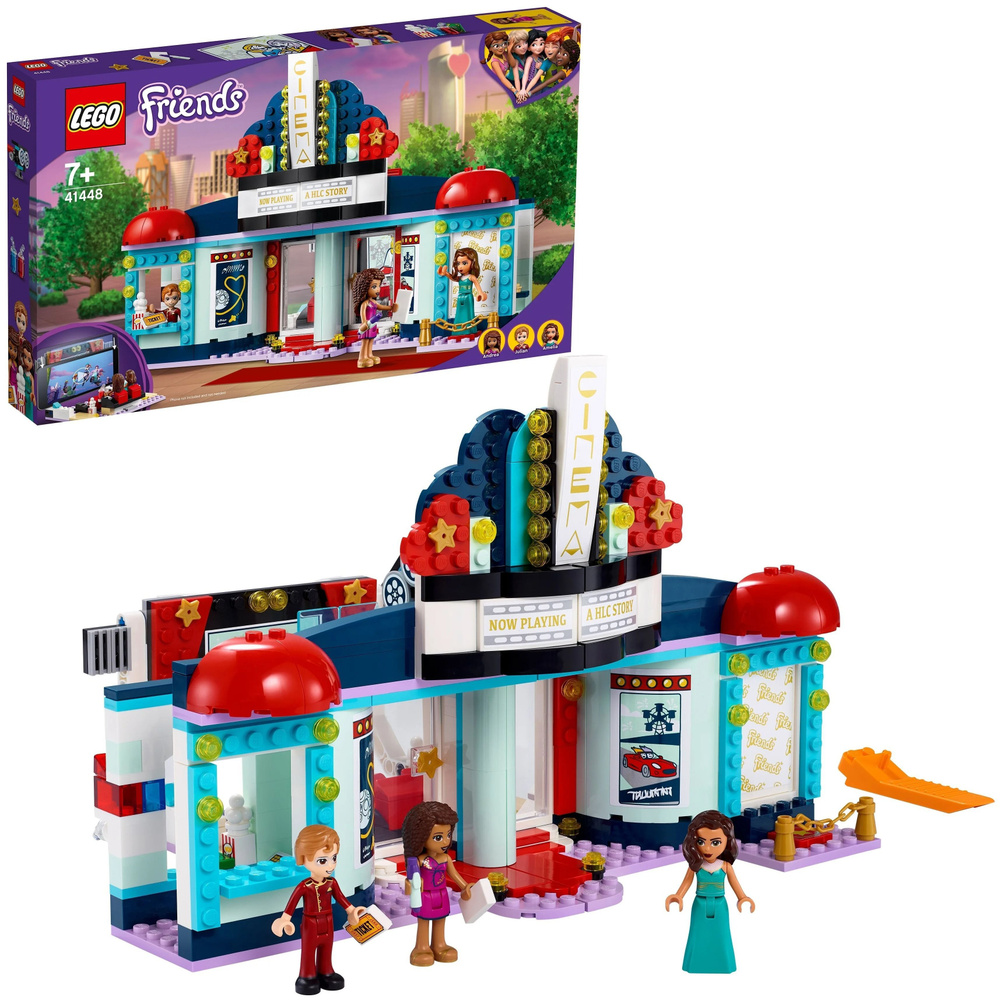 Конструктор LEGO Friends 41448 Кинотеатр Хартлейк-Сити / игровой набор  детский лего фрэндс для девочек и мальчиков / 451 деталь, с фигурками -  купить с доставкой по выгодным ценам в интернет-магазине OZON (384634520)