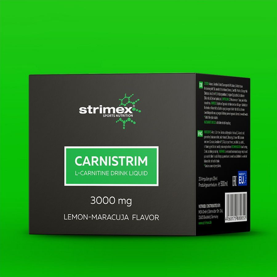 Strimex L-Карнитин Carnistrim 3000 (25 ml *20 шт) лимон-маракуйя ...