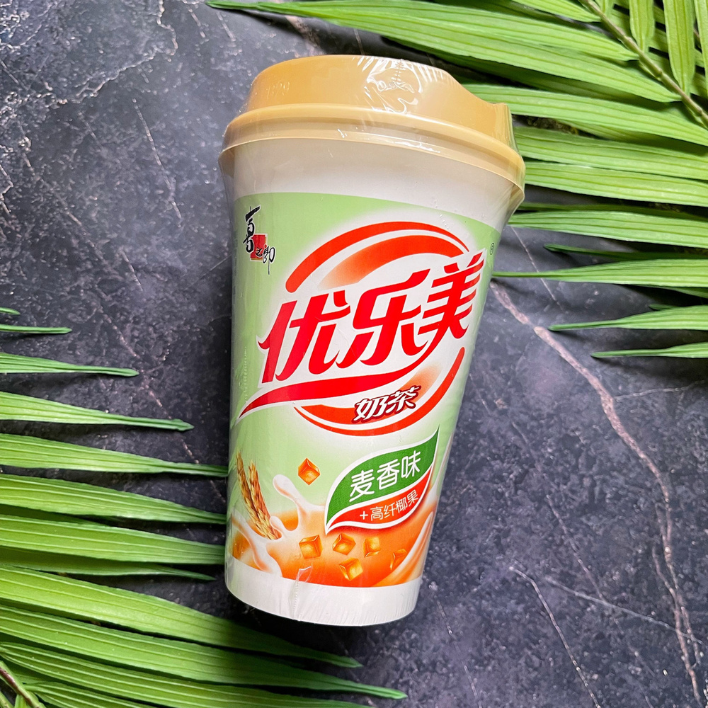 Китайский молочный чай с кусочками кокосового желе Злаки / Bubble tea  #1