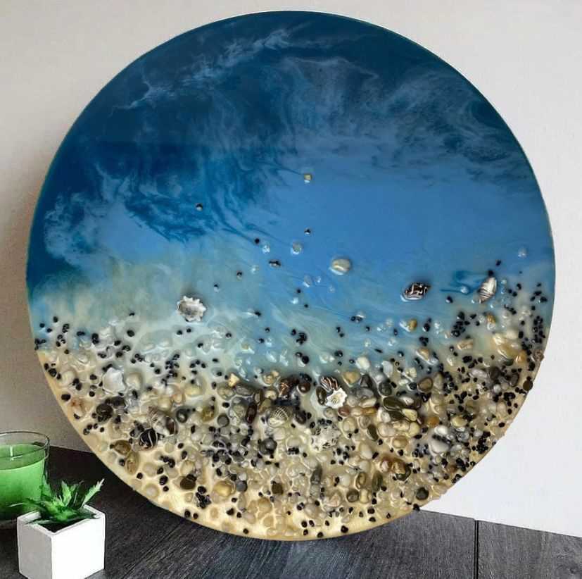 набор для создания картины Море из эпоксидной смолы - купить с доставкой  по выгодным ценам в интернет-магазине OZON (986091842)
