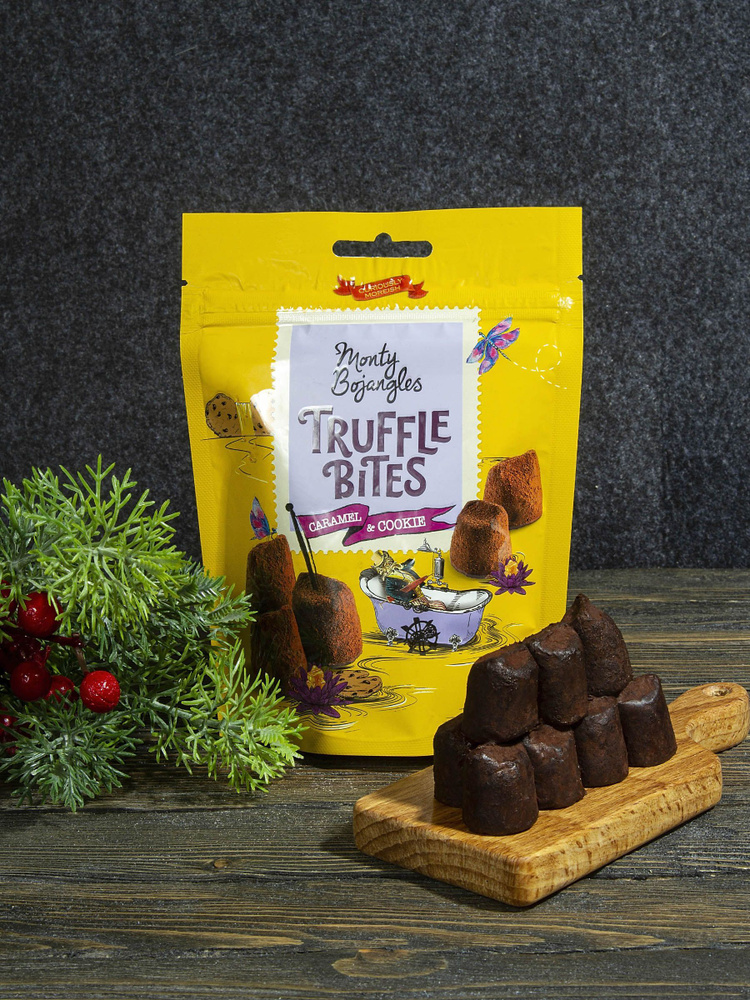 Трюфели шоколадные т.м. Monty Bojangles Truffle Bites Caramel & Cookie 100 гр #1
