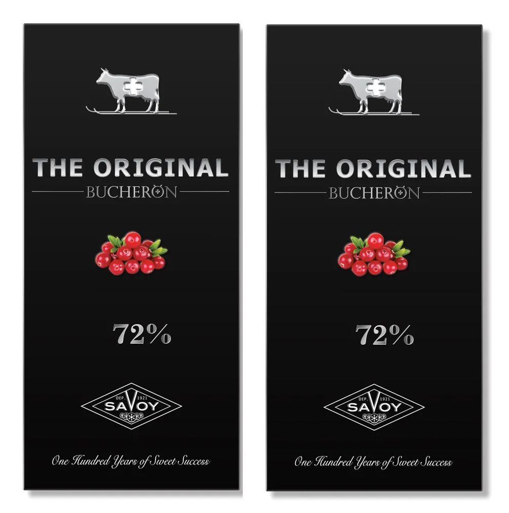 BUCHERON the Original шоколад горький с кусочками клюквы в картоне 2шт ...