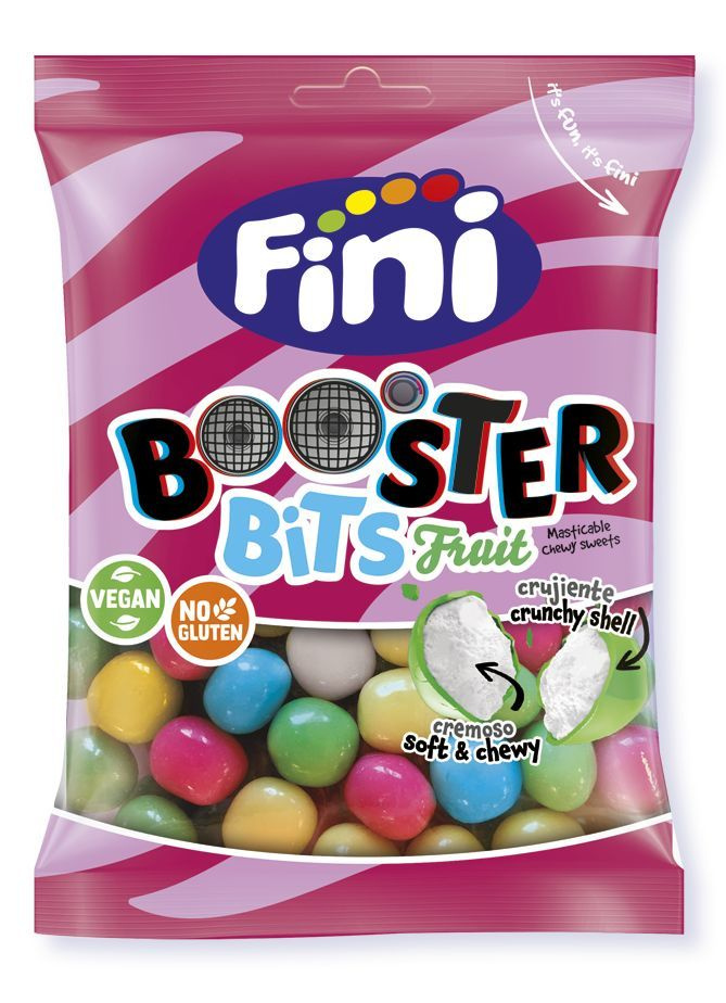 Жевательные конфеты "BOOSTER FRUIT" со вкусом клубники, малины 90гр FINI Испания  #1