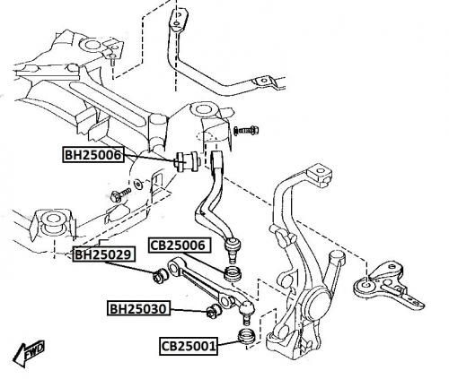 Сайлентблок mazda 6 gh jan 07 bh25030 Jikiu BH25030 #1