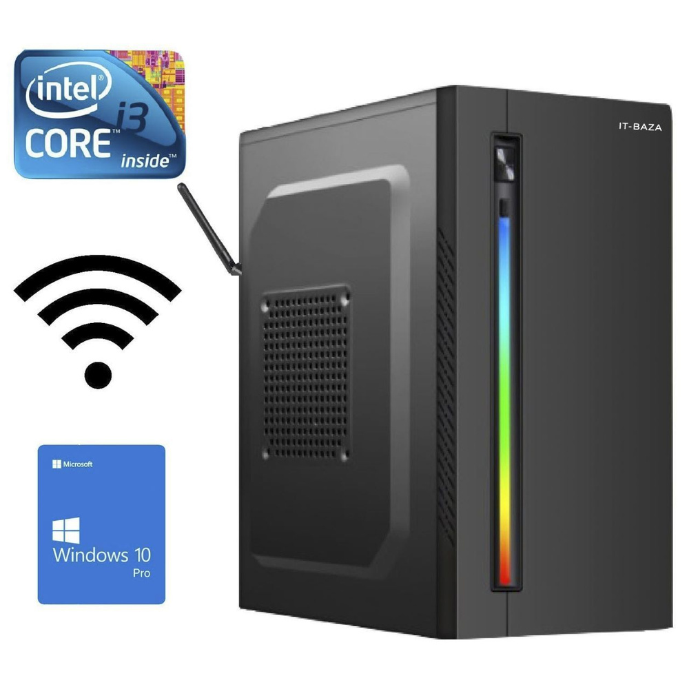 Купить компьютер IT-BAZA 2120-16-480-D350 RGB-1_SSD-480 Гб, по низкой цене:  отзывы, фото, характеристики в интернет-магазине Ozon (1045827167)