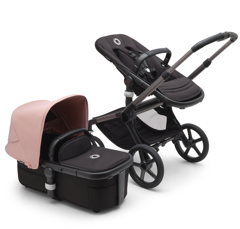 Коляска-трансформер Bugaboo Fox 5 Graphite/midnight black/ Morning pink #1