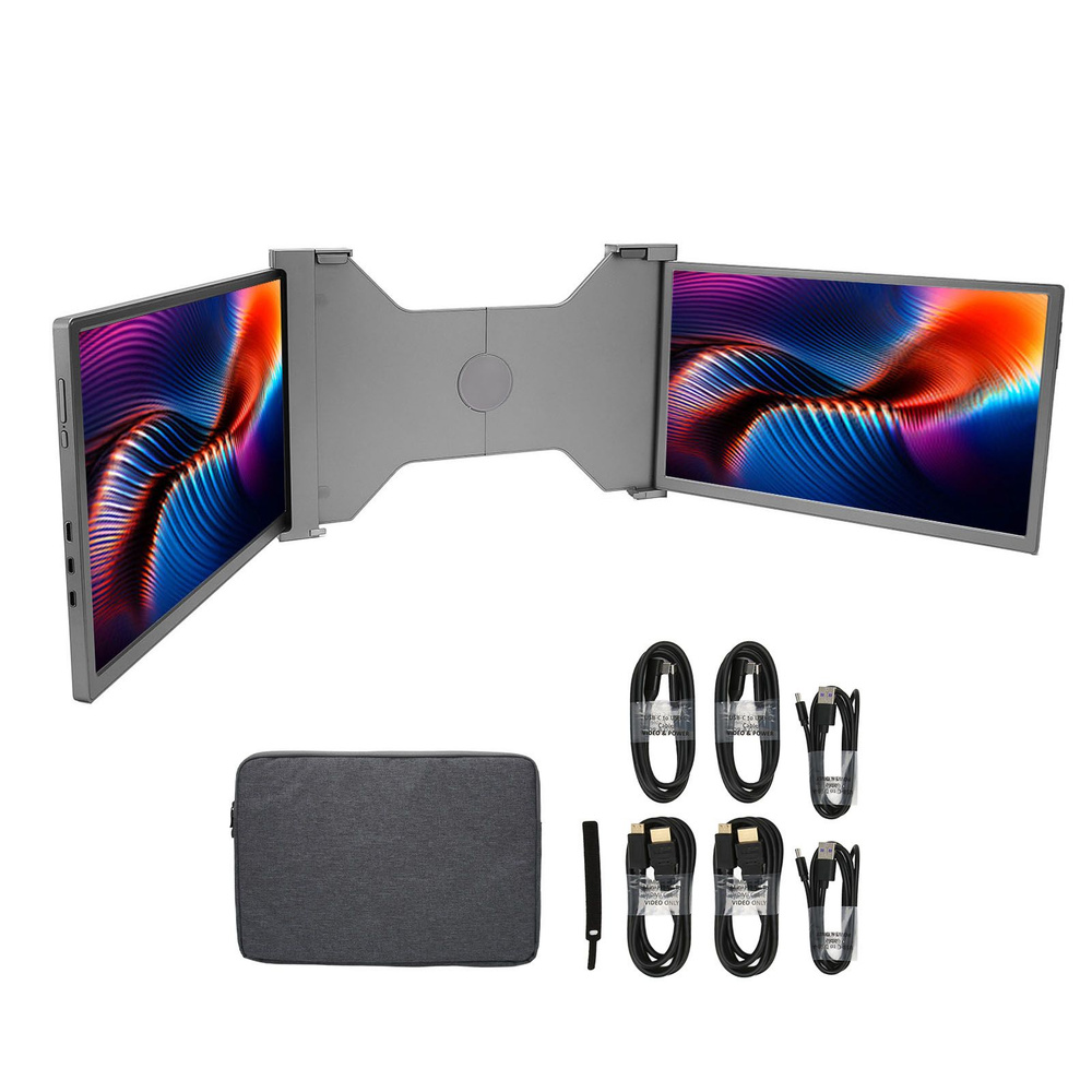 Тройной портативный монитор 14 дюймов - купить с доставкой по выгодным ...