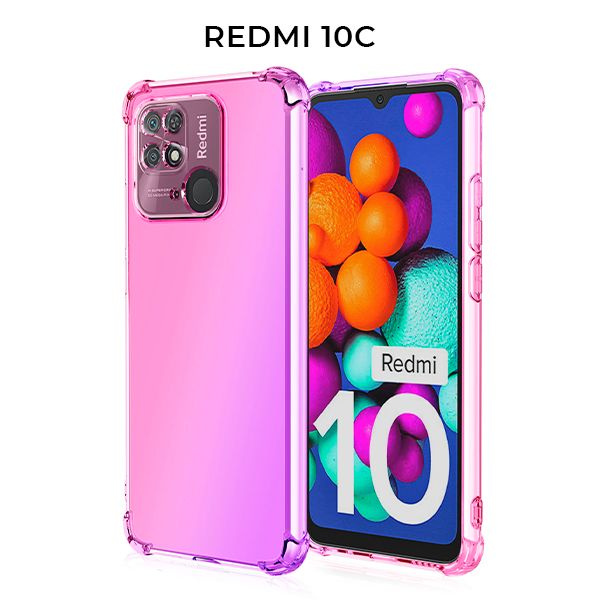 Силиконовый чехол для Xiaomi Redmi 10C Krieger Mix 1.5мм противоударный Розово фиолетовый  #1