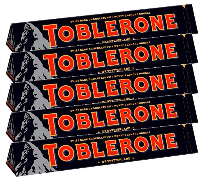 Тёмный Шоколад Toblerone с медово-миндальной нугой, 100г х 5шт  #1