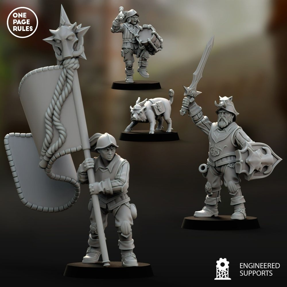 Warhammer Fantasy Empire Guard Command Group/ Набор фигурок для Warhammer  Стража Империи Командная группа