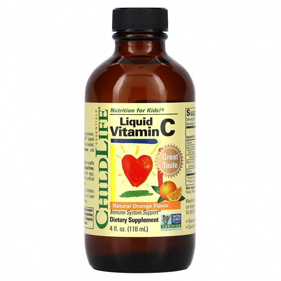 Витамин C для Детей в жидкой форме CHILDLIFE liquid vitamin C, 118 мл. #1