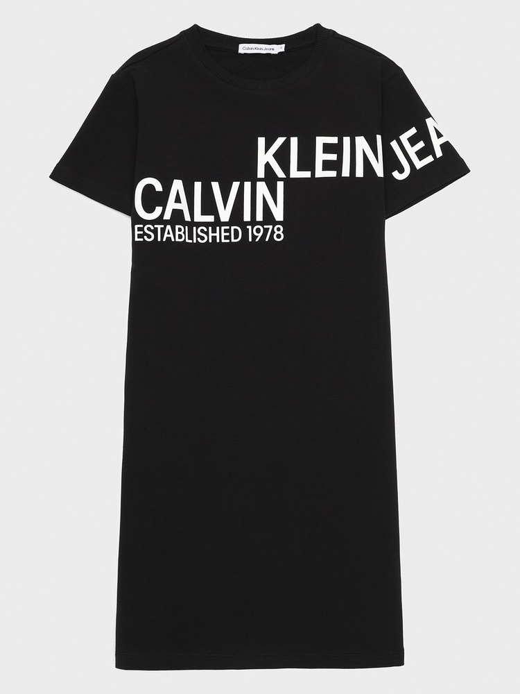 Платье для девочки Calvin Klein Jeans, цвет: черный. IG0IG01304BEH ...