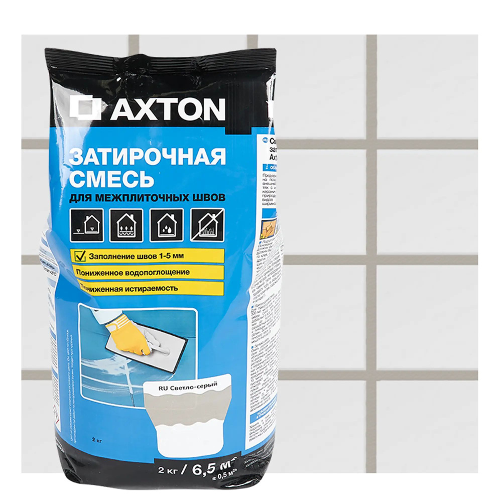 Axton Затирка Светло-серый 2 кг #1