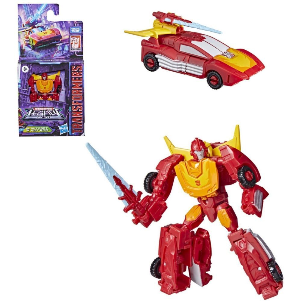 Hasbro Игрушки-трансформеры Generations Legacy Core Фигурка автобота Hot  Rod - от 8 лет и старше, 3,5 дюйма F3012 - купить с доставкой по выгодным  ценам в интернет-магазине OZON (1147490096)