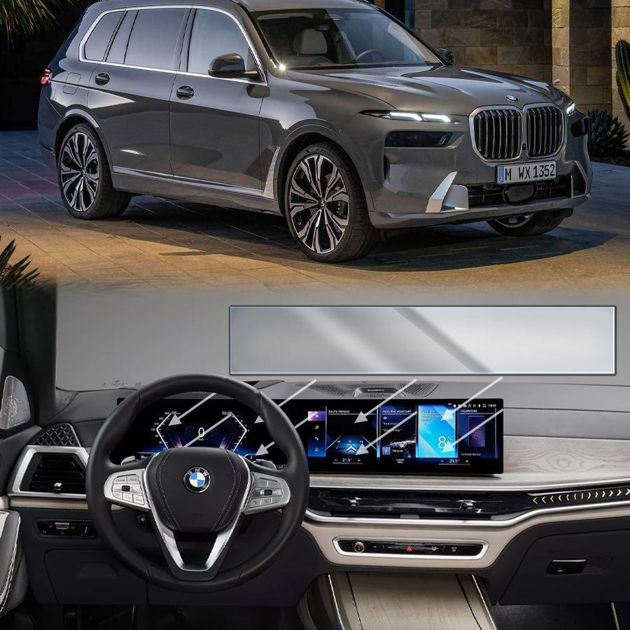 Защитное гибридное стекло для экрана мультимедии BMW X7 2022 - купить по  выгодным ценам в интернет-магазине OZON (1138798936)