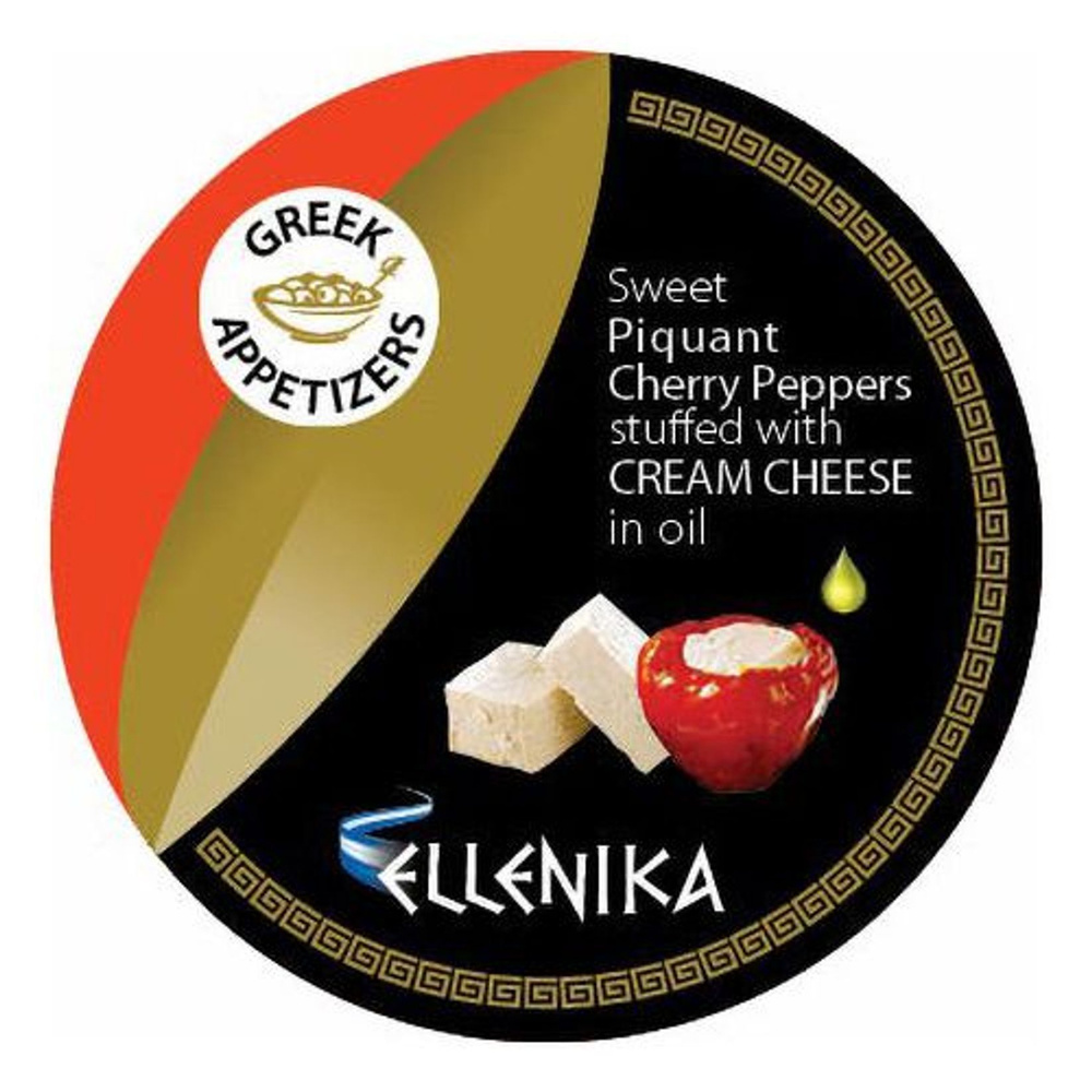 Перец черри Ellenika фаршированные сливочным сыром со специями 250 г (в ...