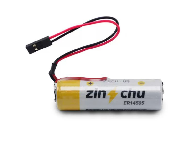 Батарейка литиевая "Zinchu", тип ER14505, 3.6В с коннектором для ...