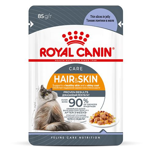 Royal Canin Hair & Skin Care Jelly / Влажный корм Роял Канин Хэйр ...