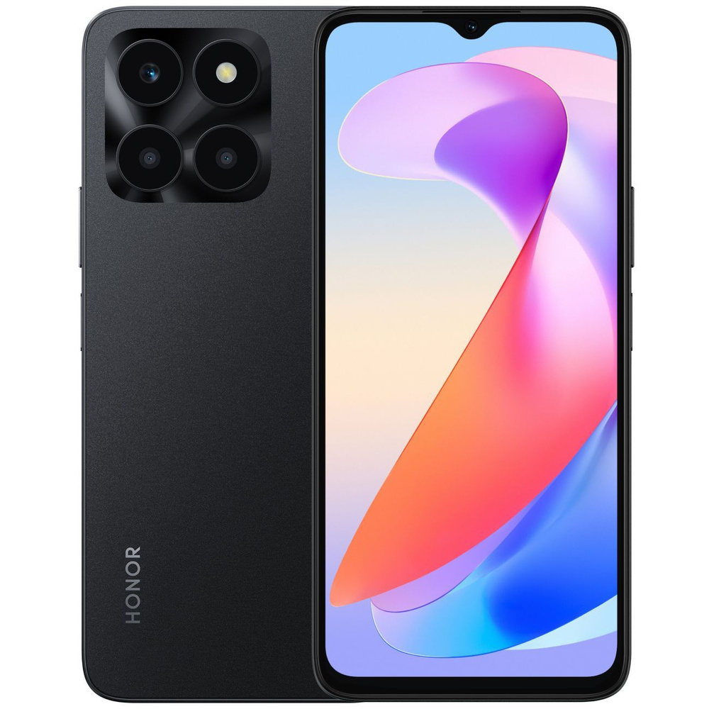 Honor Смартфон X6a Ростест (EAC) 4/128 ГБ, черный