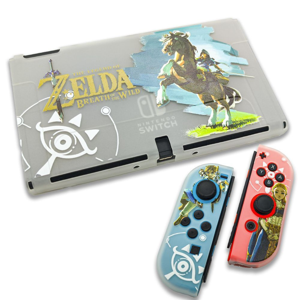 Силиконовый защитный чехол на игровую приставку Nintendo Switch, The Legend  of Zelda: Breath of the Wild