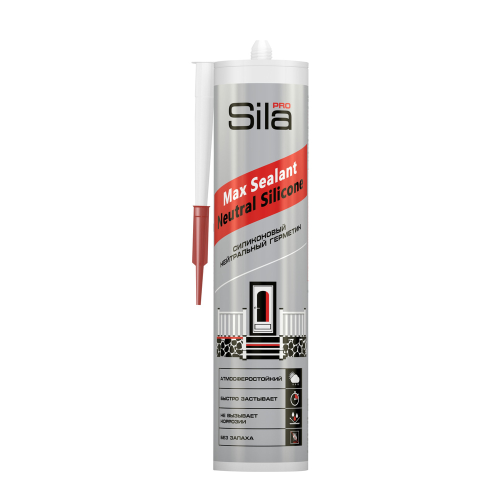 Герметик силиконовый нейтральный SILA PRO Max Sealant Neutral Silicone белый 280 мл NE2801  #1