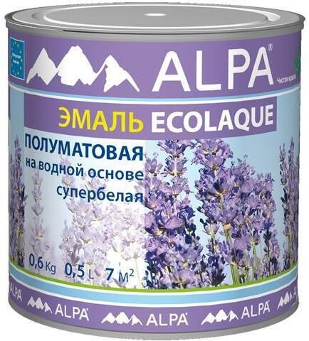 Эмаль ALPA Эмали/женщине, Акриловая, Полуматовое покрытие, белый ...