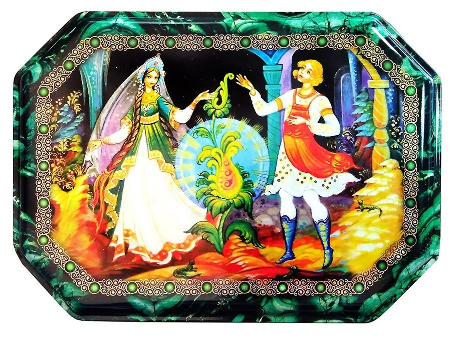 Чай чёрный, Шкатулка - Малахитовая (6768), жесть, Шри-Ланка, 75 гр ...