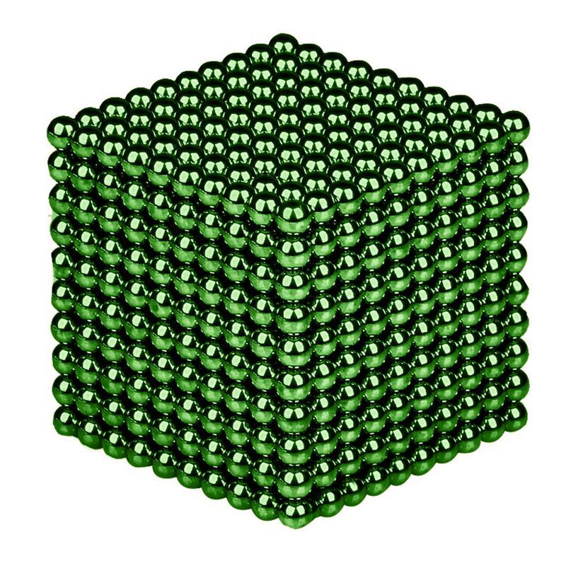 Антистресс игрушка/Неокуб Neocube куб из 1000 магнитных шариков 5мм (зеленый)  #1