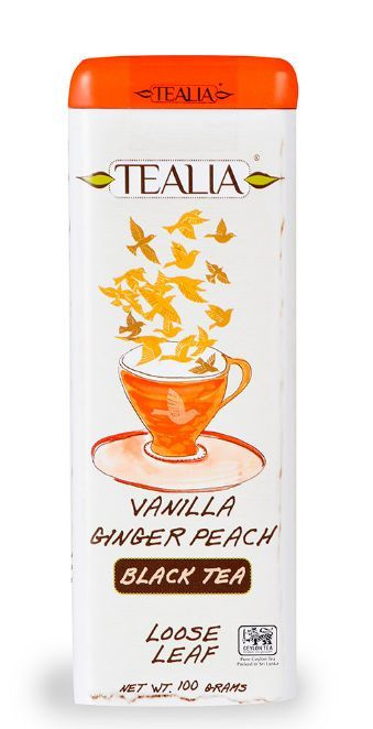 Чай черный с имбирем, ароматом ванили и персика, TeaLia, 100 г, Шри-Ланка  #1