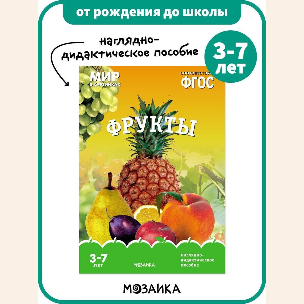 Мир в картинках. Фрукты. Наглядно-дидактическое пособие в папке | Минишева Т.  #1