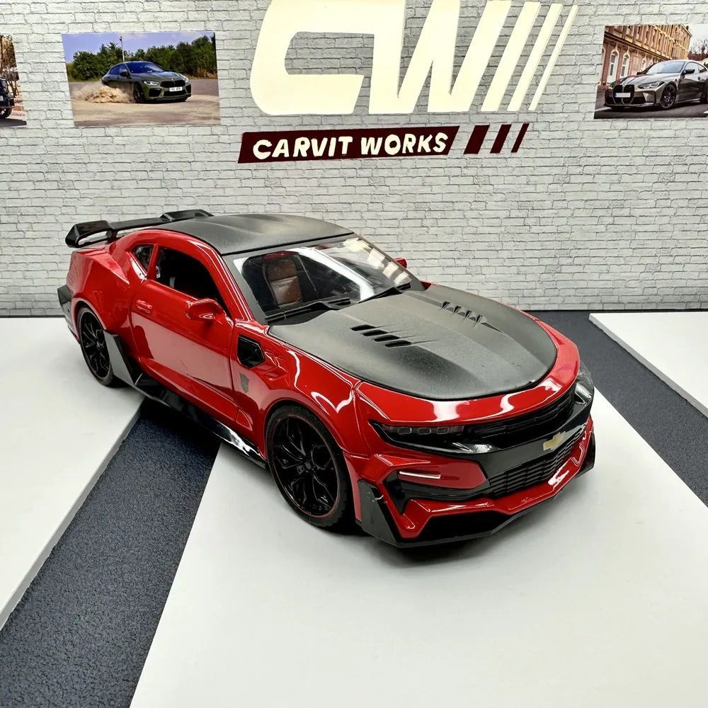 Машинка металлическая Chevrolet Camaro 1:24 длиной 21 см, Коллекционная модель  машины для взрослых, Игрушечный автомобиль с звуковыми и световыми  эффектами для детей - купить с доставкой по выгодным ценам в  интернет-магазине OZON (1250252249)