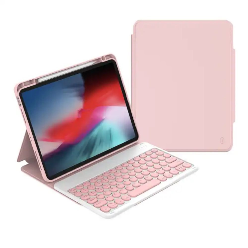 Чехол с клавиатурой для айпада WiWU Protective Keyboard на iPad 10.2 / 10.5  дюймов - Розовый - купить с доставкой по выгодным ценам в интернет-магазине  OZON (1424422454)