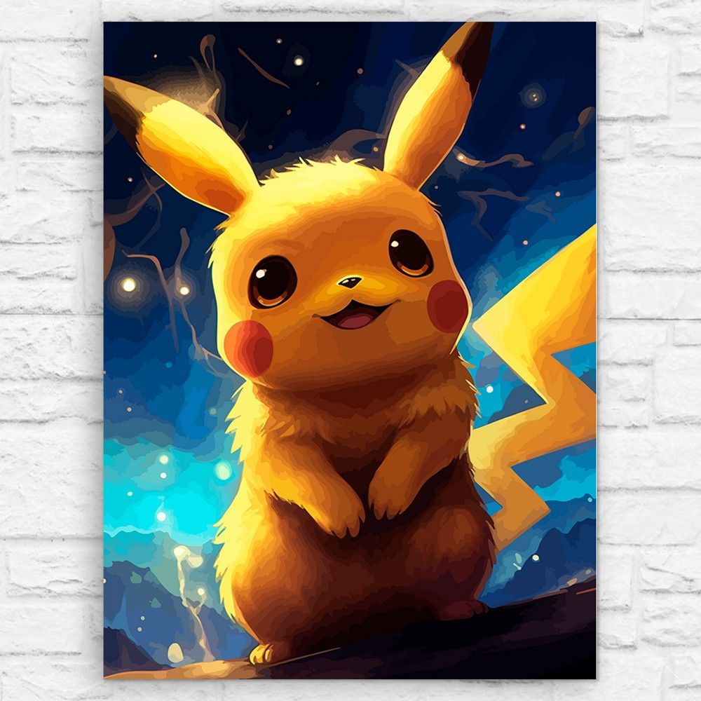 Картина по номерам на холсте аниме покемоны (Пикачу, Pikachu) - 12565 В  60x80 - купить с доставкой по выгодным ценам в интернет-магазине OZON  (1253755286)