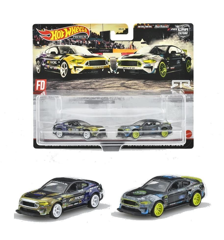 Машинка коллекционная Mattel Hot Wheels Premium 2 Pack 21 FORD MUSTANG RTR SPEC 5 & 20 FORD MUSTANG RTR #1