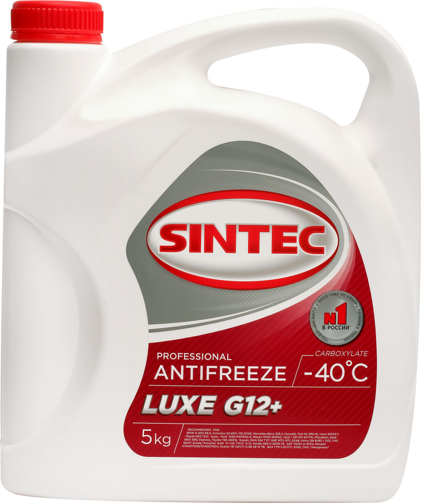 Антифриз SINTEC SINTEC Antifreeze lux G12, 5 л, Готовый раствор купить ...